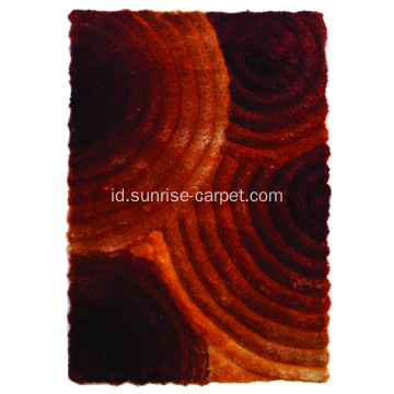 3D Shaggy karpet lembut elastis dan sutra